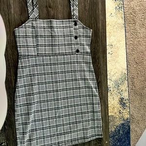 Black and white plaid dress